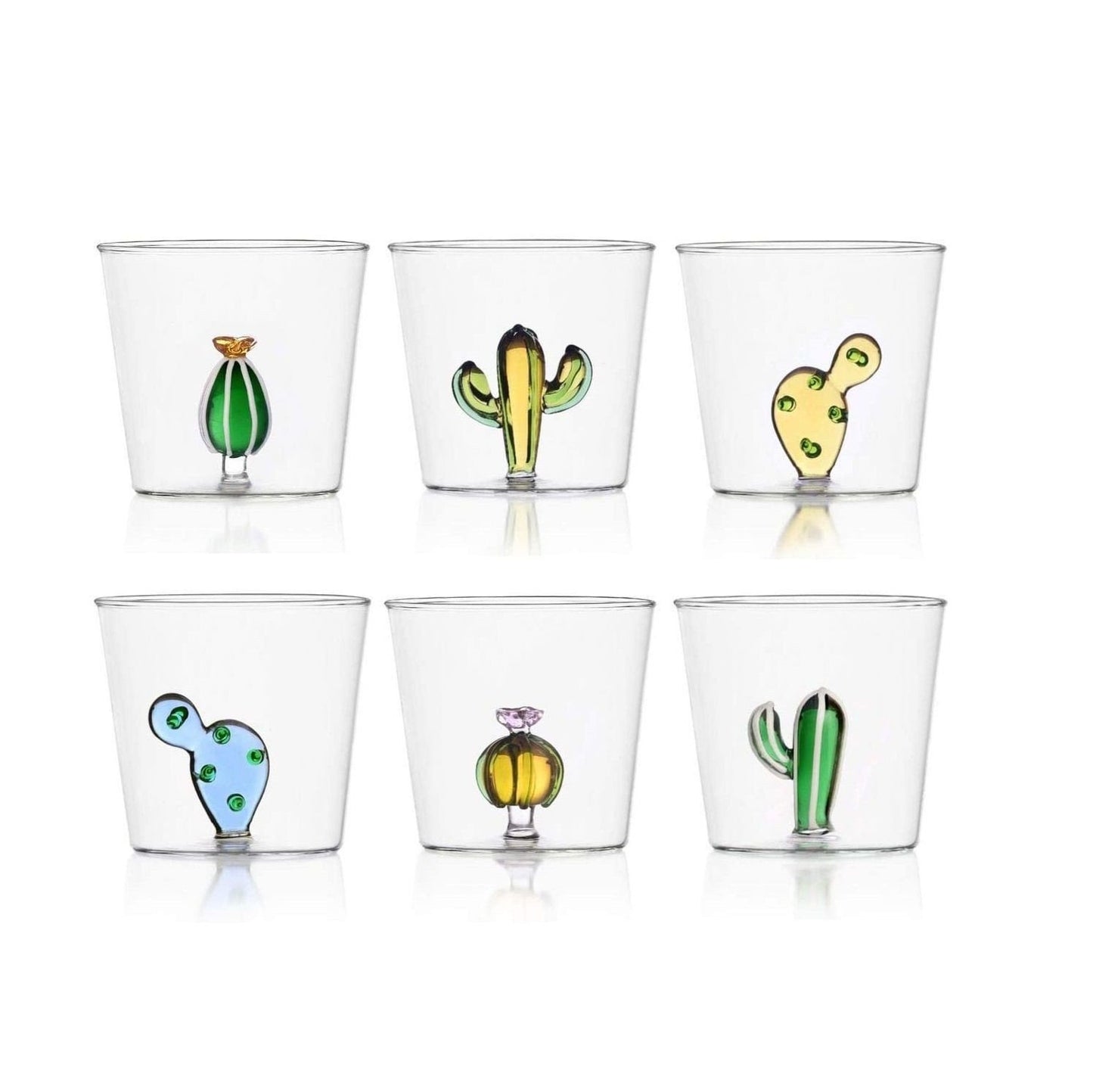 ICHENDORF Collection Desert plants design alessandra baldereschi verre timbale gobelet cactus bleu