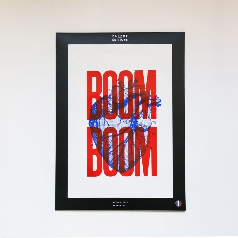 Pappus Editions - Affiche Boom Boom rouge 30x40