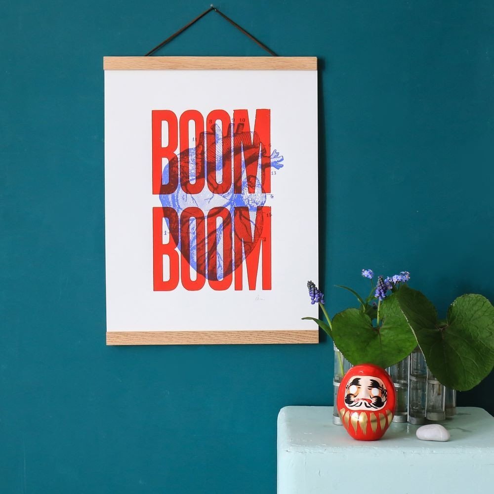 Pappus Editions - Affiche Boom Boom rouge 30x40