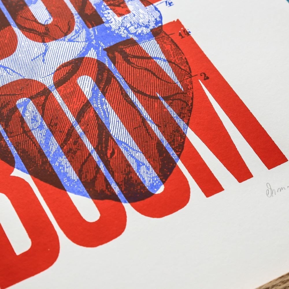 Pappus Editions - Affiche Boom Boom rouge 30x40