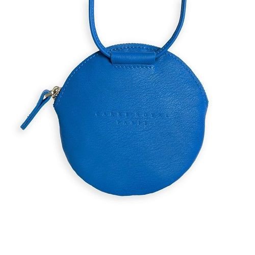 CARRE ROYAL Mini sac bleu en cuir