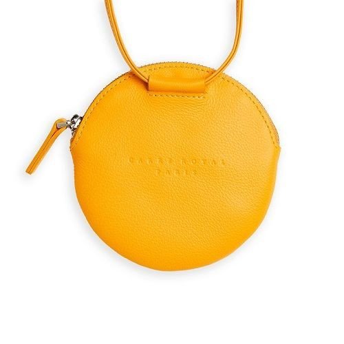 CARRE ROYAL Mini sac jaune en cuir