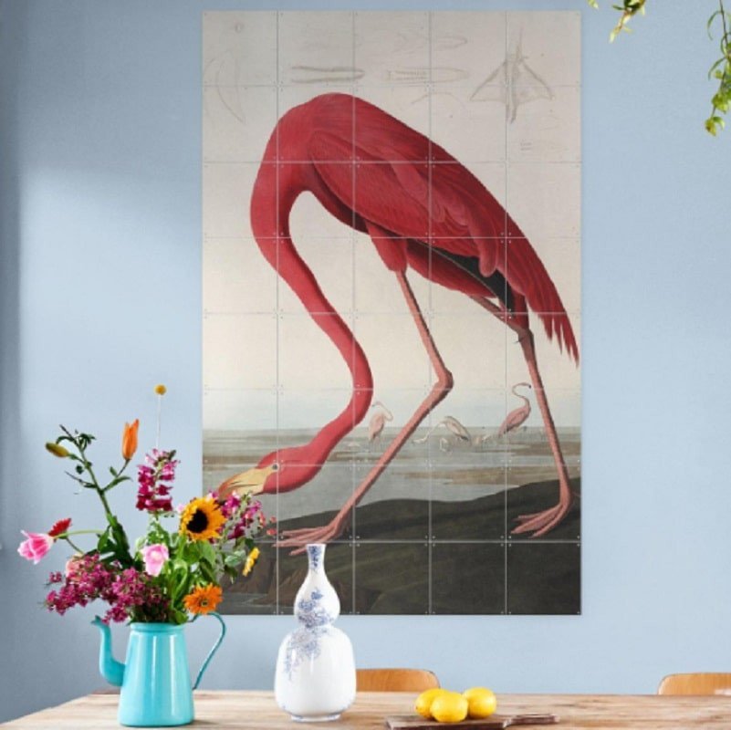 IXXI your world - Affiche murale Flamand rose flamingo John James