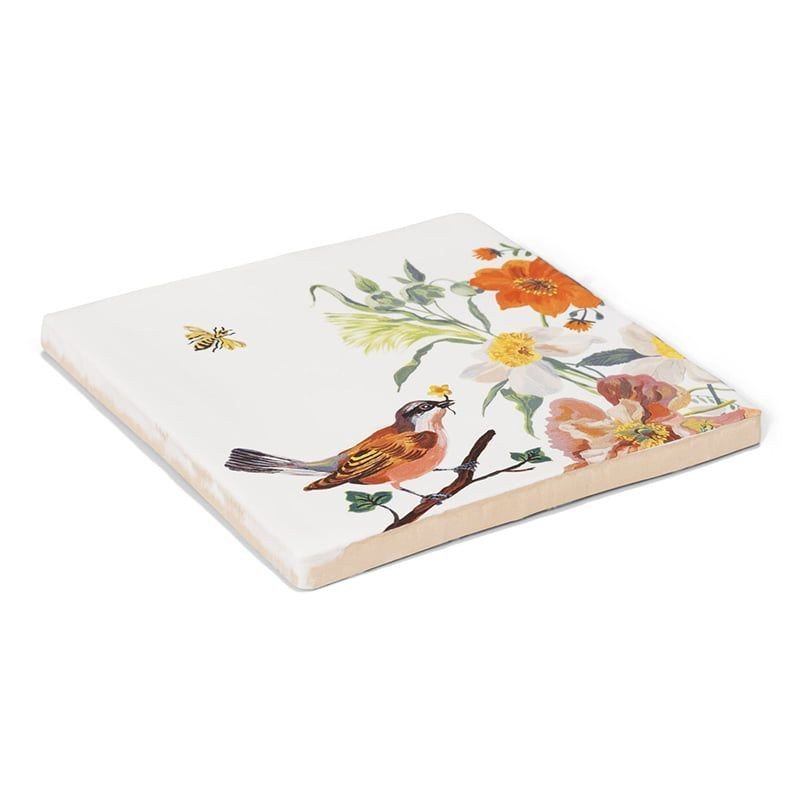 STORYTILES Carreau de céramique "Des oiseaux et des abeilles"