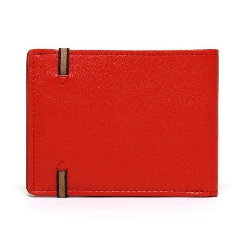 Carré Royal maroquinerie homme femme cuir Portefeuille rouge coquelicot