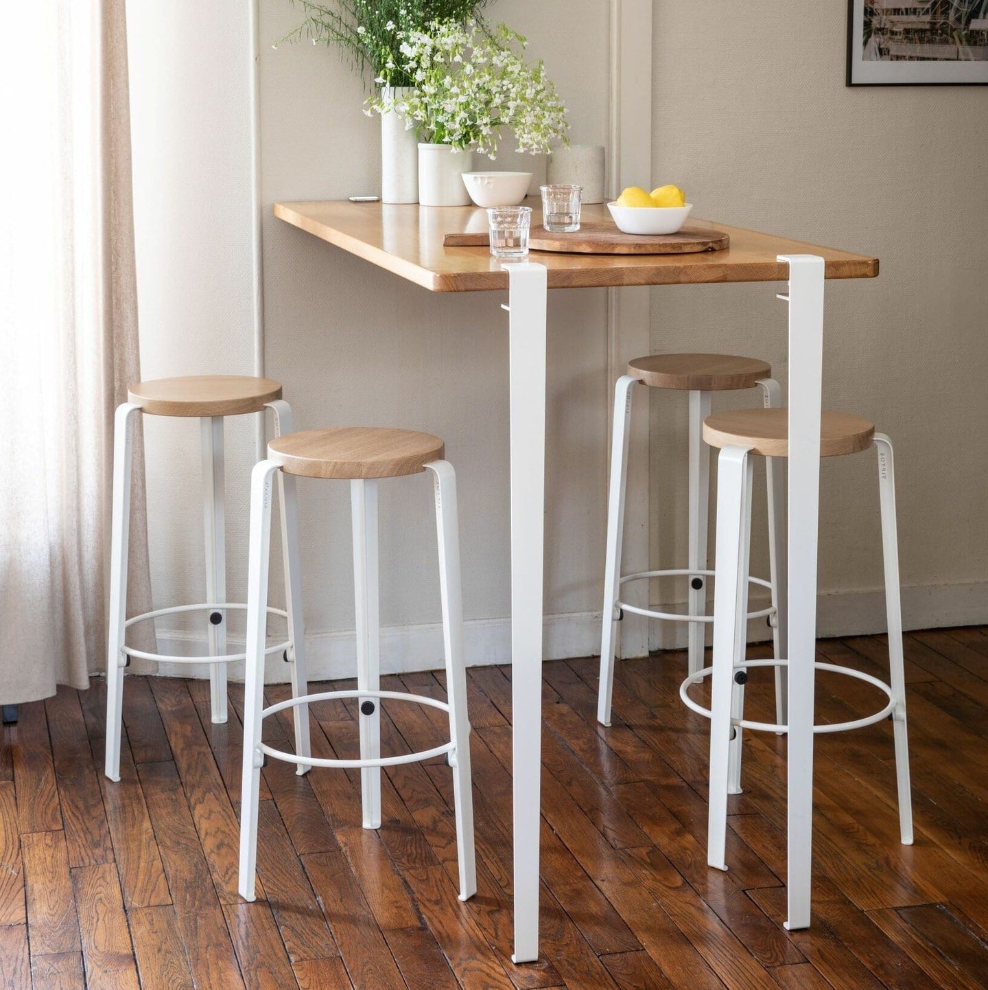 TIPTOE Pieds de table 90 cm Blanc